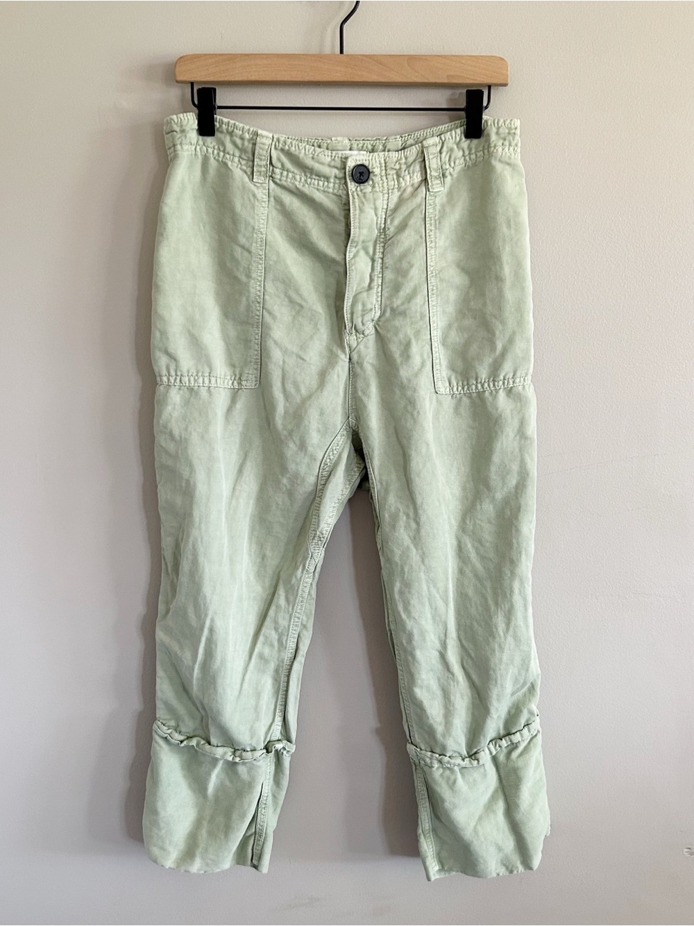 Zara • Light Green Cargo Y2K Tokyo trousers Pants